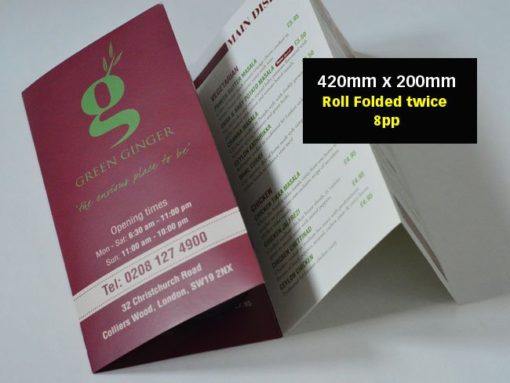 A4+ folded leaflet to 8pp